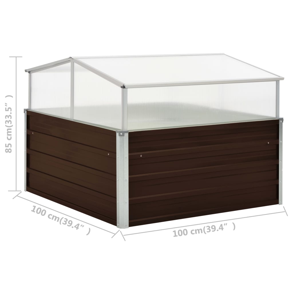 Greenhouse | Brown | Galvanised Steel, PC board | Large | Durable