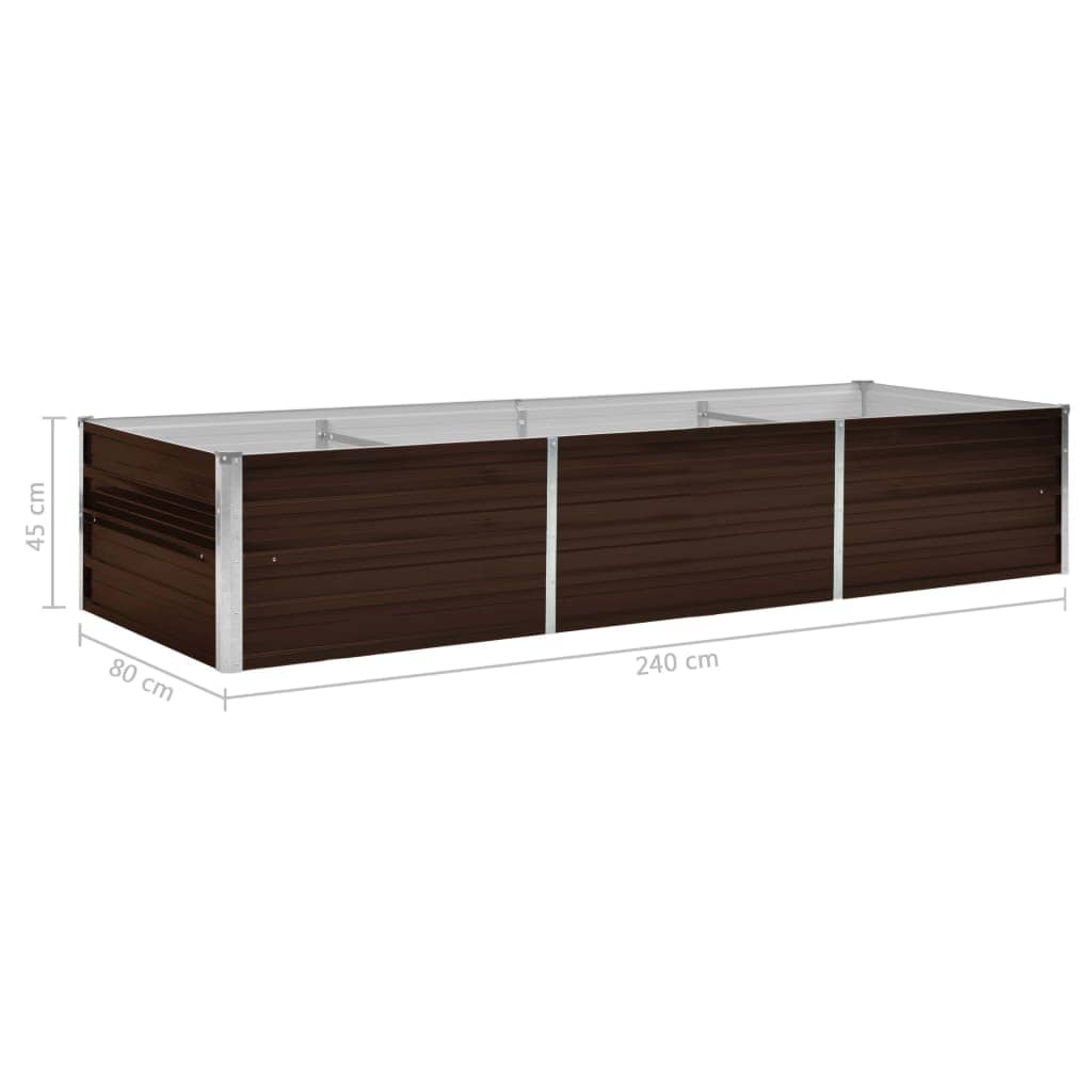 Raised Bed | Brown | Galvanized steel | Large | Durable | Raised Bed