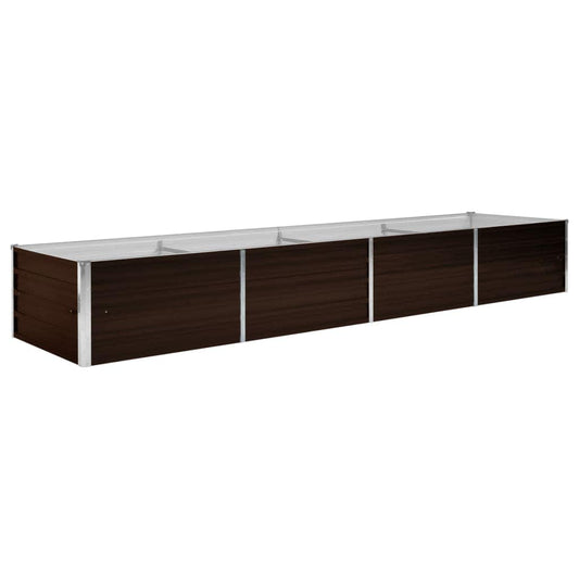 Raised Bed | Brown | Galvanised Steel | 320x80x45 cm