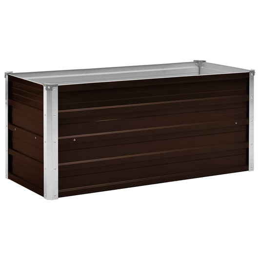 Raised Bed | Brown | Galvanised Steel | 100 x 40 x 45 cm | Durable