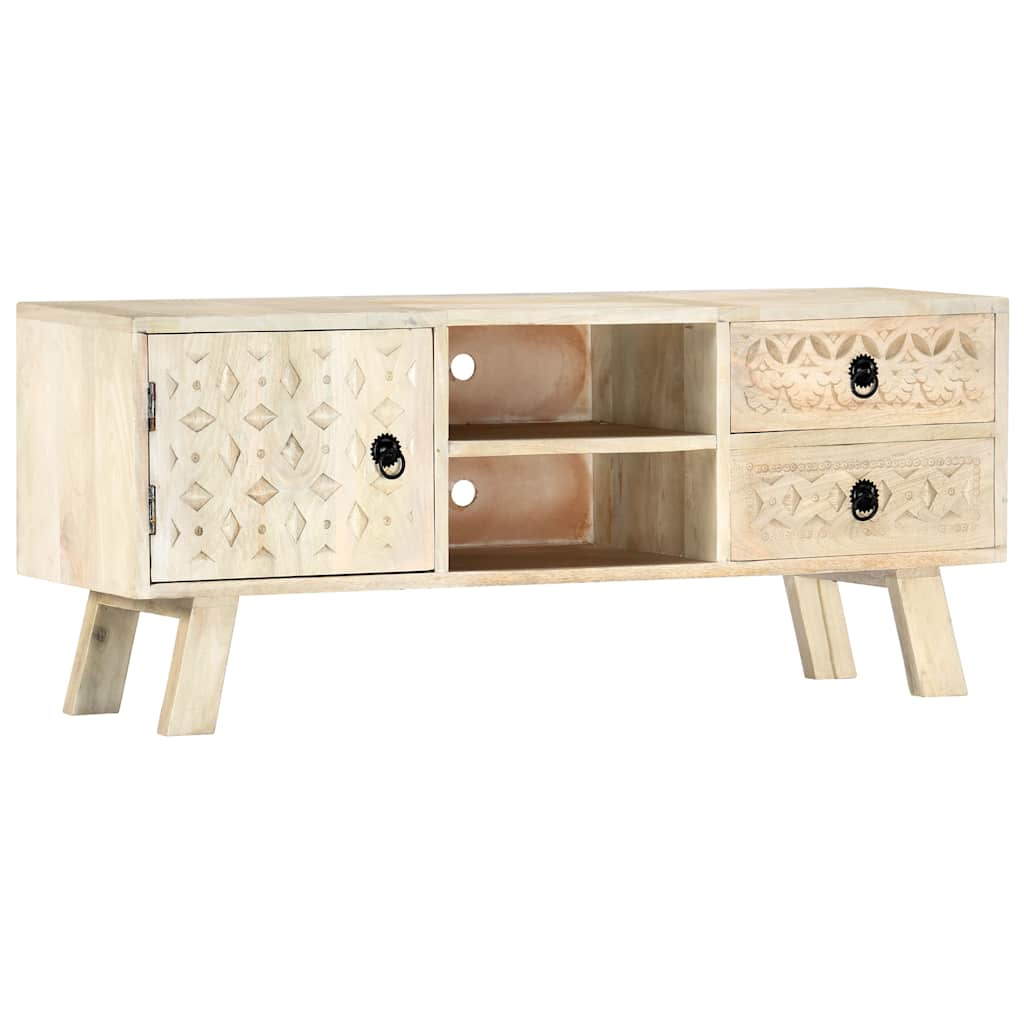 TV Cabinet 110x30x44 cm Solid Mango Wood
