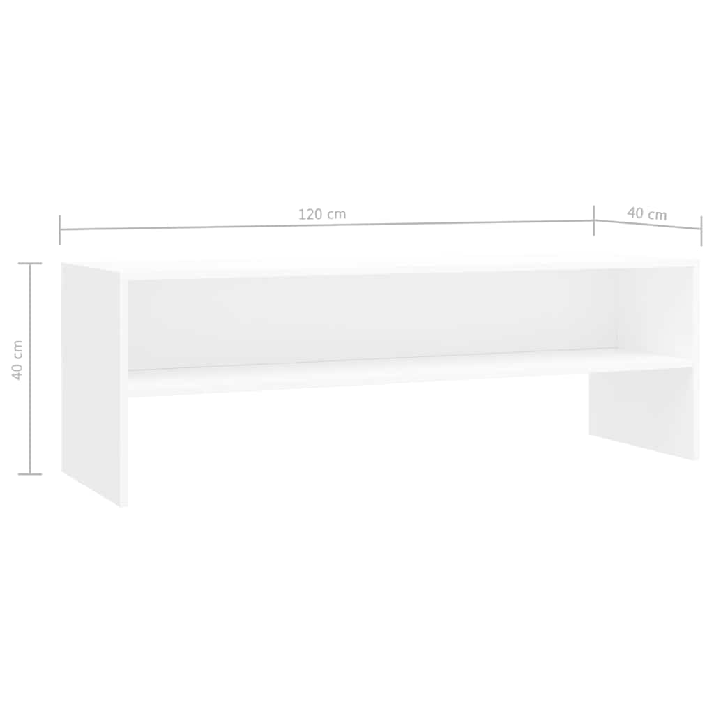 TV Cabinet | White | Engineered Wood | Medium | TV Cabinet | Rectangular