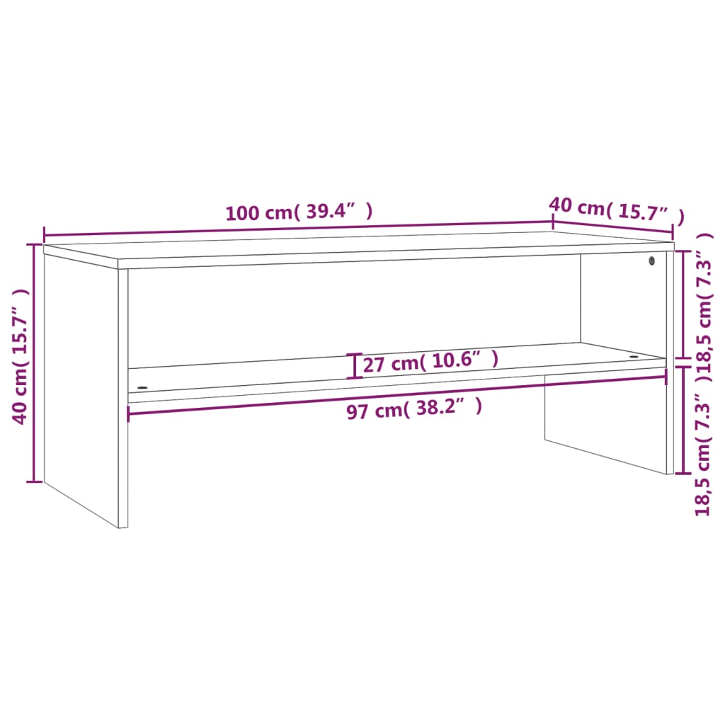 Tv Cabinet | White | Engineered wood | TV Cabinet | Rectangular