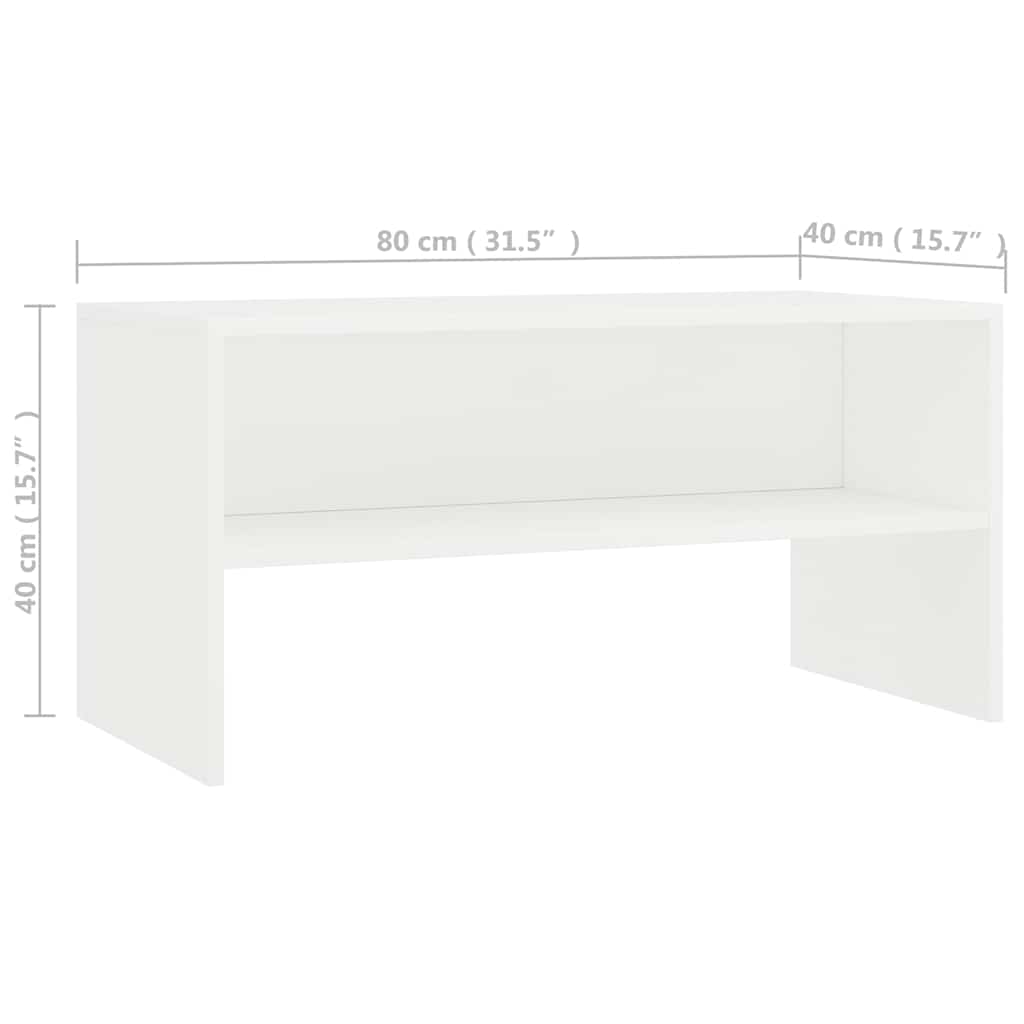 TV Cabinet | White | Engineered wood | Compact | TV Cabinet | Rectangular