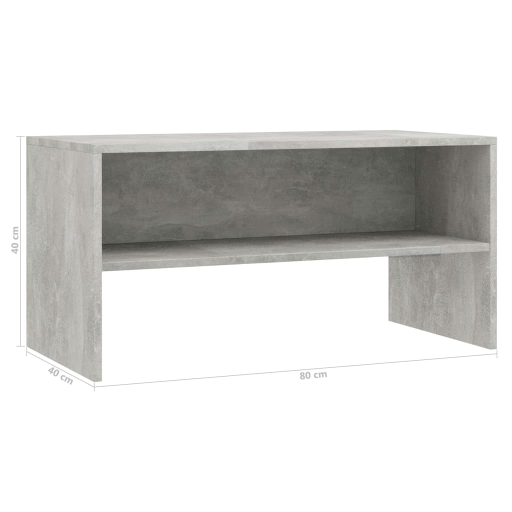 TV Cabinet | Concrete Grey | Engineered Wood | Compact | TV Cabinet