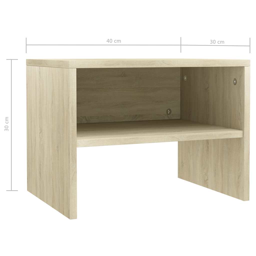 Bedside Cabinet | Set of 2 | Sonoma oak | Engineered wood | Medium