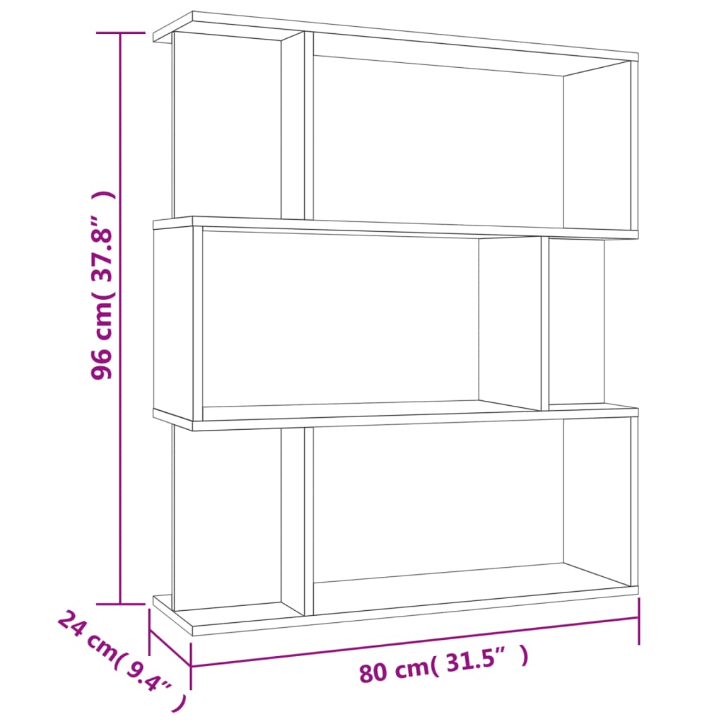Book Cabinet | Concrete Grey | Engineered Wood | Medium | Book Cabinet