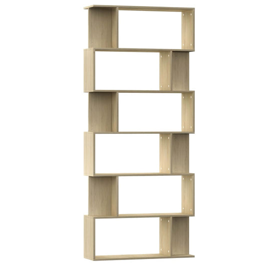 Book Cabinet | Sonoma oak | Engineered wood | 80 x 24 x 192 cm