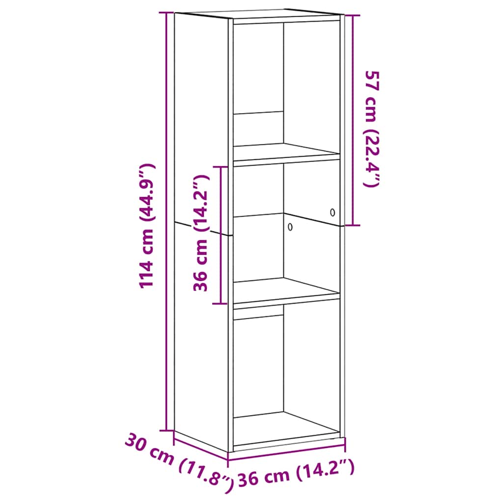 Book Cabinet | Black | Engineered wood | Medium | Storage Cabinet