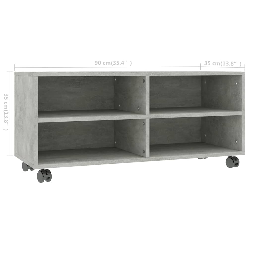 TV Cabinet | Concrete grey | Engineered wood | Medium | TV Cabinet