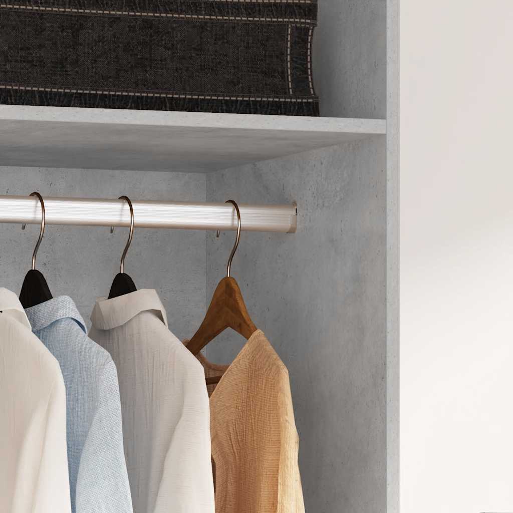Wardrobe Concrete Grey 50x50x200 cm Engineered Wood