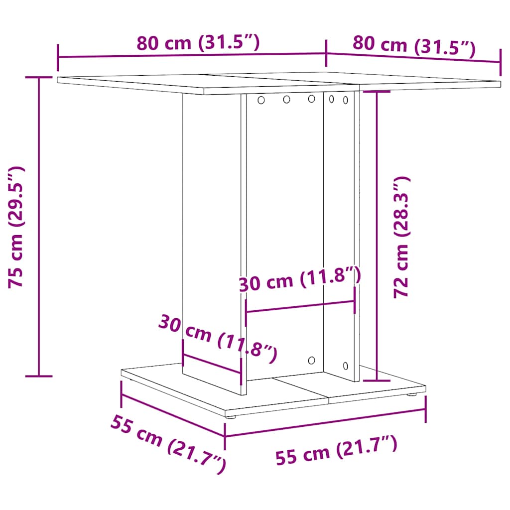 Dining Table | White | Engineered wood | Medium | Simple | Dining Table