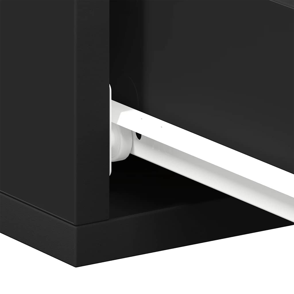 Floating Nightstand | Set of 2 | Black | Engineered wood | Compact