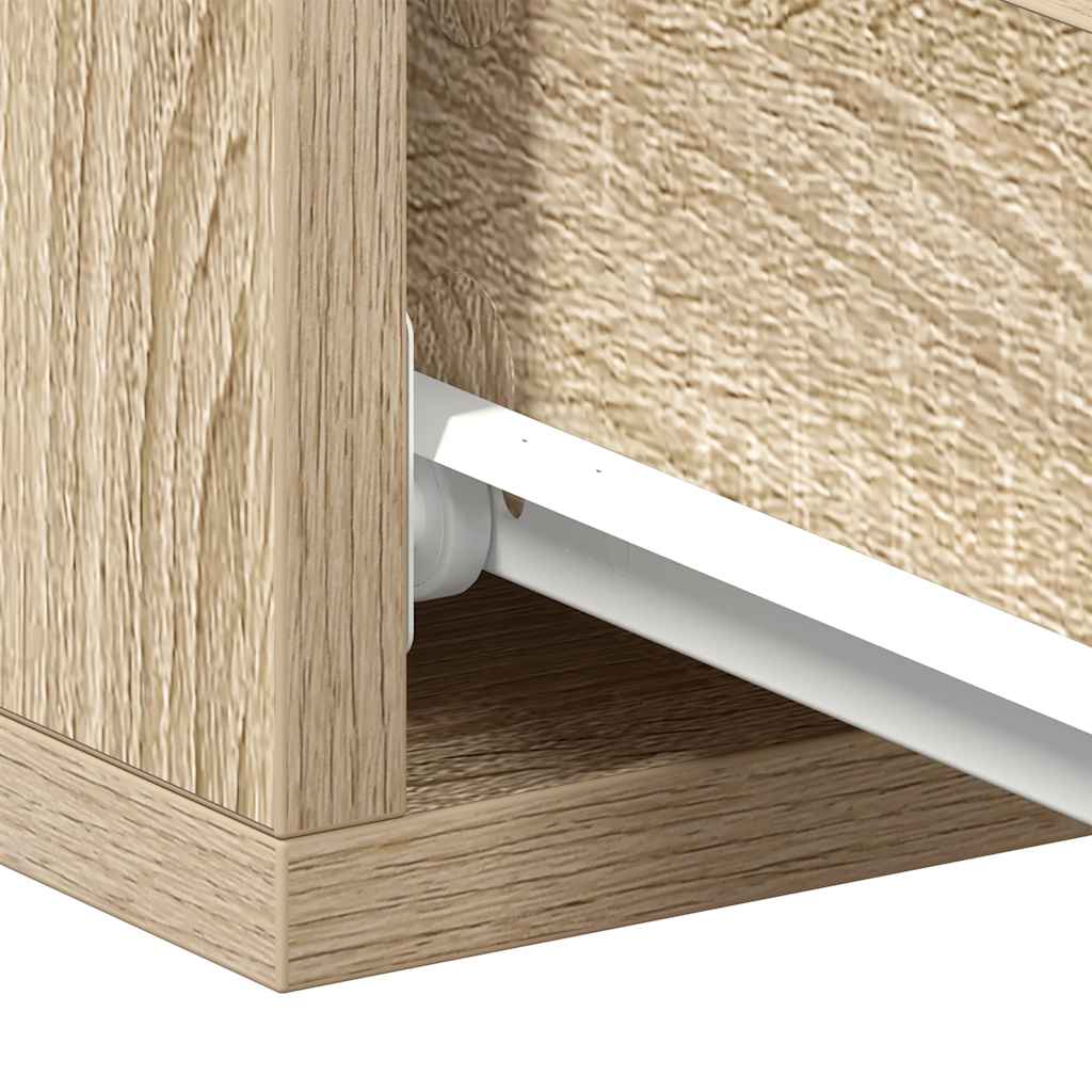 800313 vidaXL Floating Nightstands 2 pcs Sonoma Oak 40x30x15 cm Engineered Wood