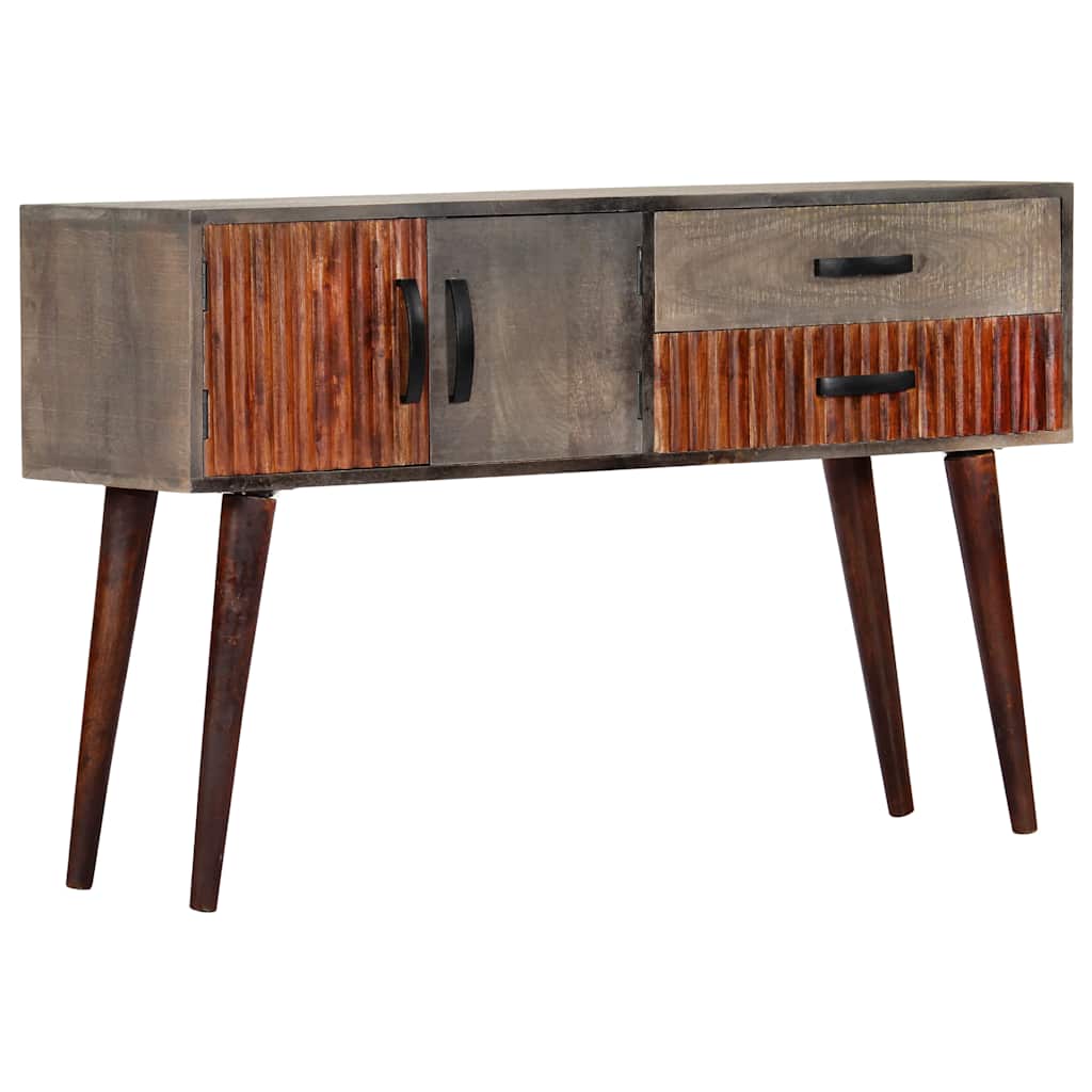 Console Table | Grey and Brown | Solid Rough Mango Wood