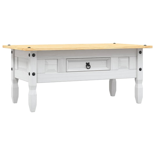 Coffee Table | White body and brown top | Solid Pinewood | Coffee Table