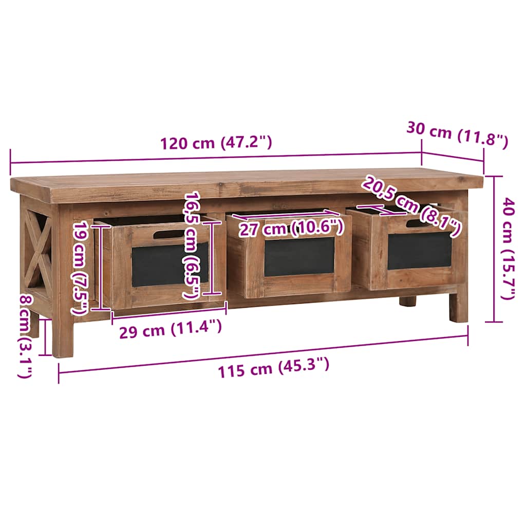 TV Cabinet | Brown and black | Solid mahogany wood | Medium | TV Cabinet