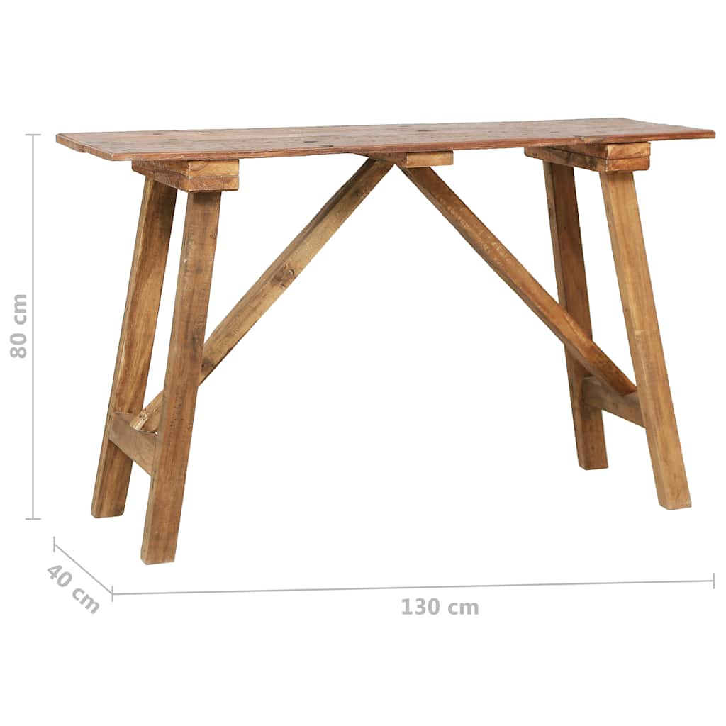 Console Table | Variations of brown due to recycled wood.