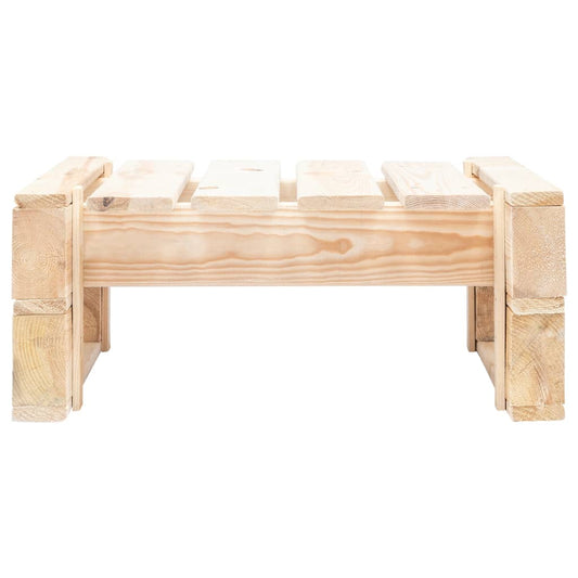 Pallet Ottoman | Natural wood colour | Impregnated pinewood | Medium