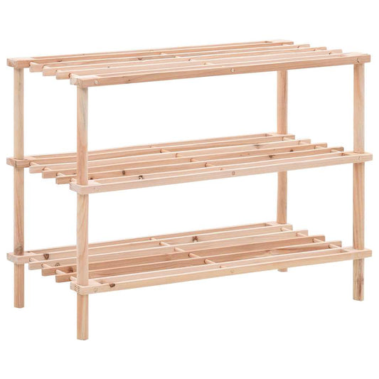 Shoe Rack | Natural Wood | Solid Fir Wood | Compact | Shoe Rack