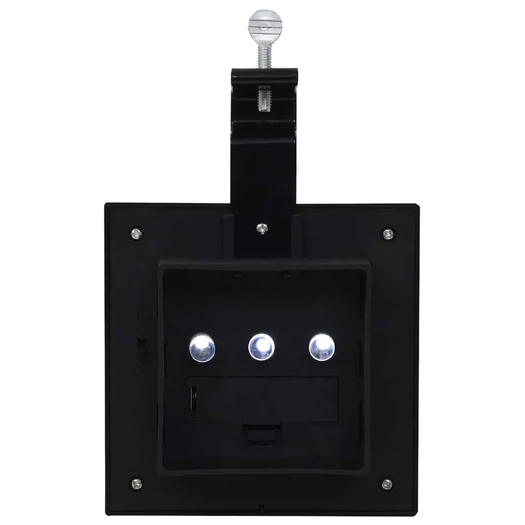 Outdoor Solar Lamps 12 pcs LED Square 12 cm Black