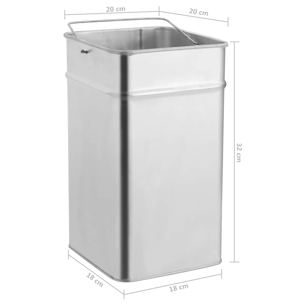 Ashtray Dustbin 36 L Steel Black