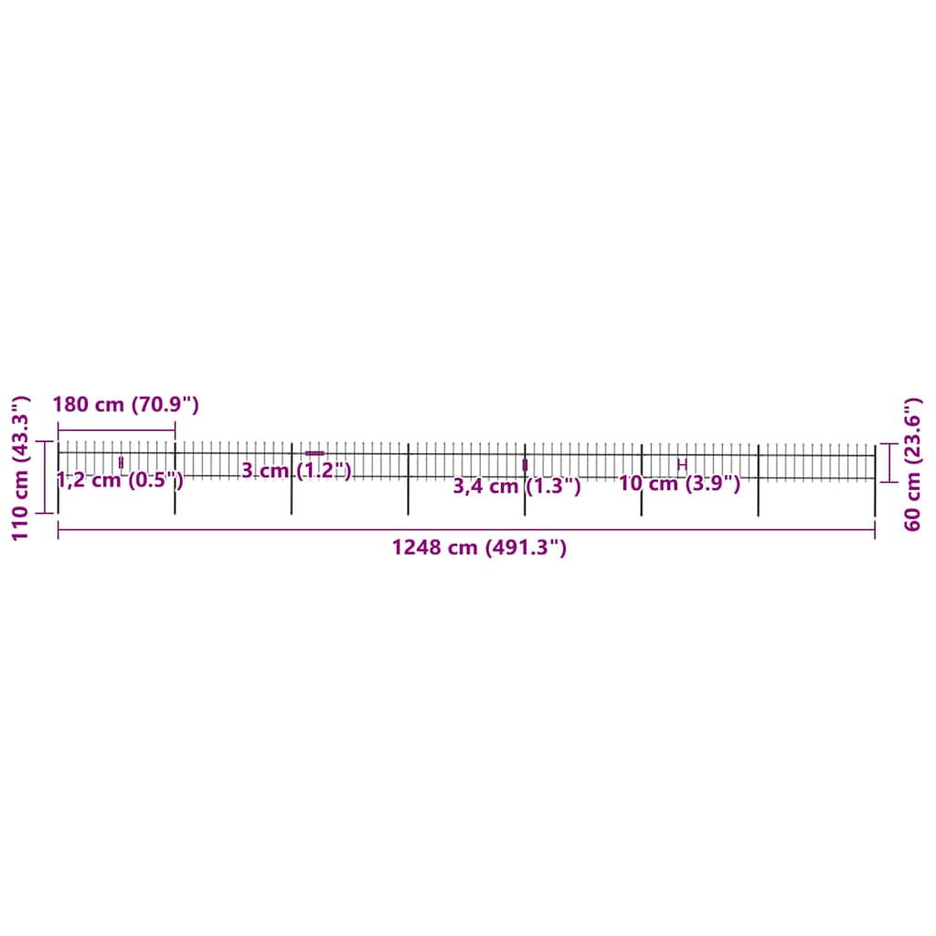 Garden Fence | Steel | Sturdy | Rectangular | Modern