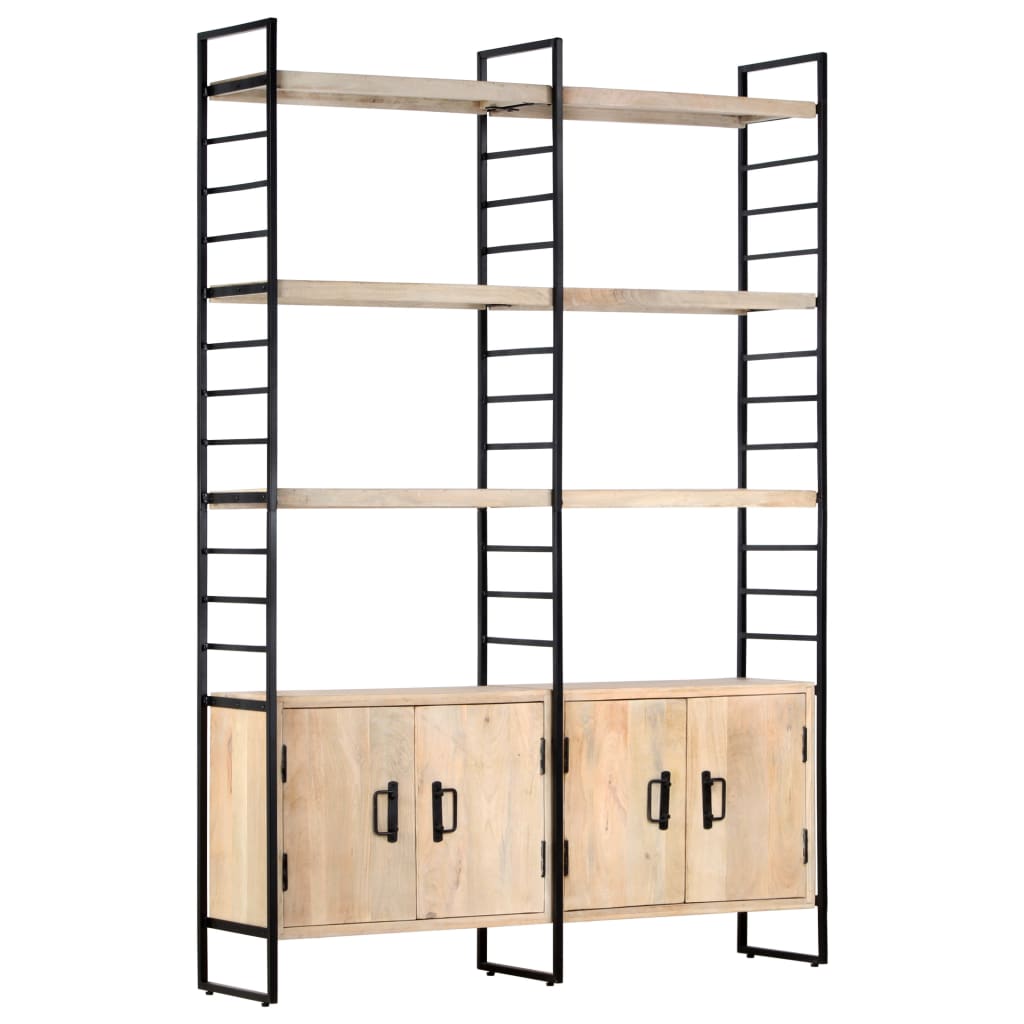 Bookcase | Brown and Black | Solid mango wood and powder-coated iron