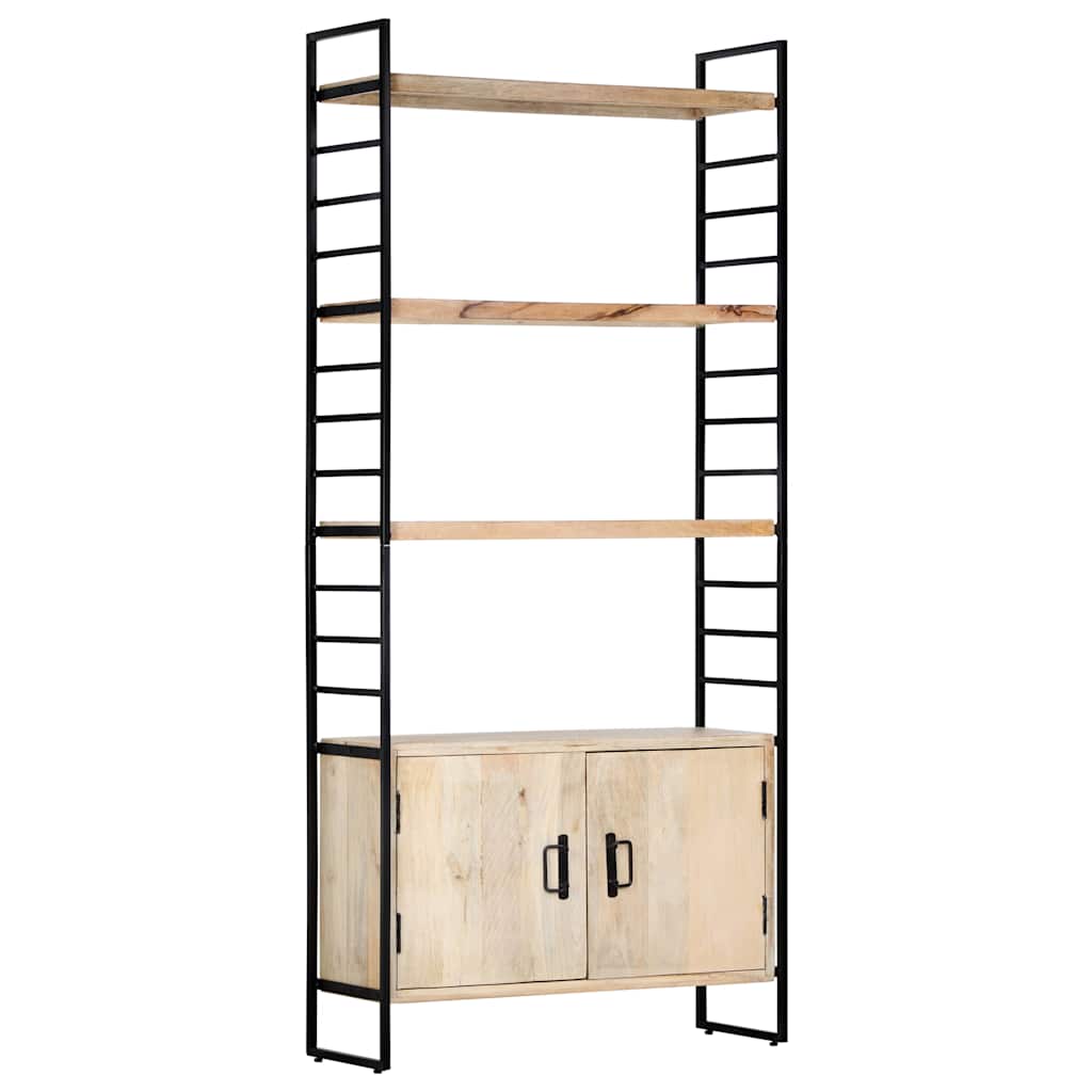 Bookcase | Brown and Black | Solid mango wood and powder-coated iron