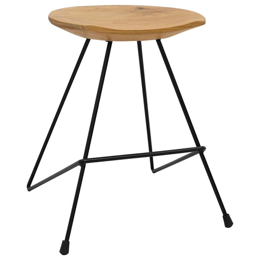 Stool | Natural | Solid Teak Wood | Compact | Sturdy | Stool | Round