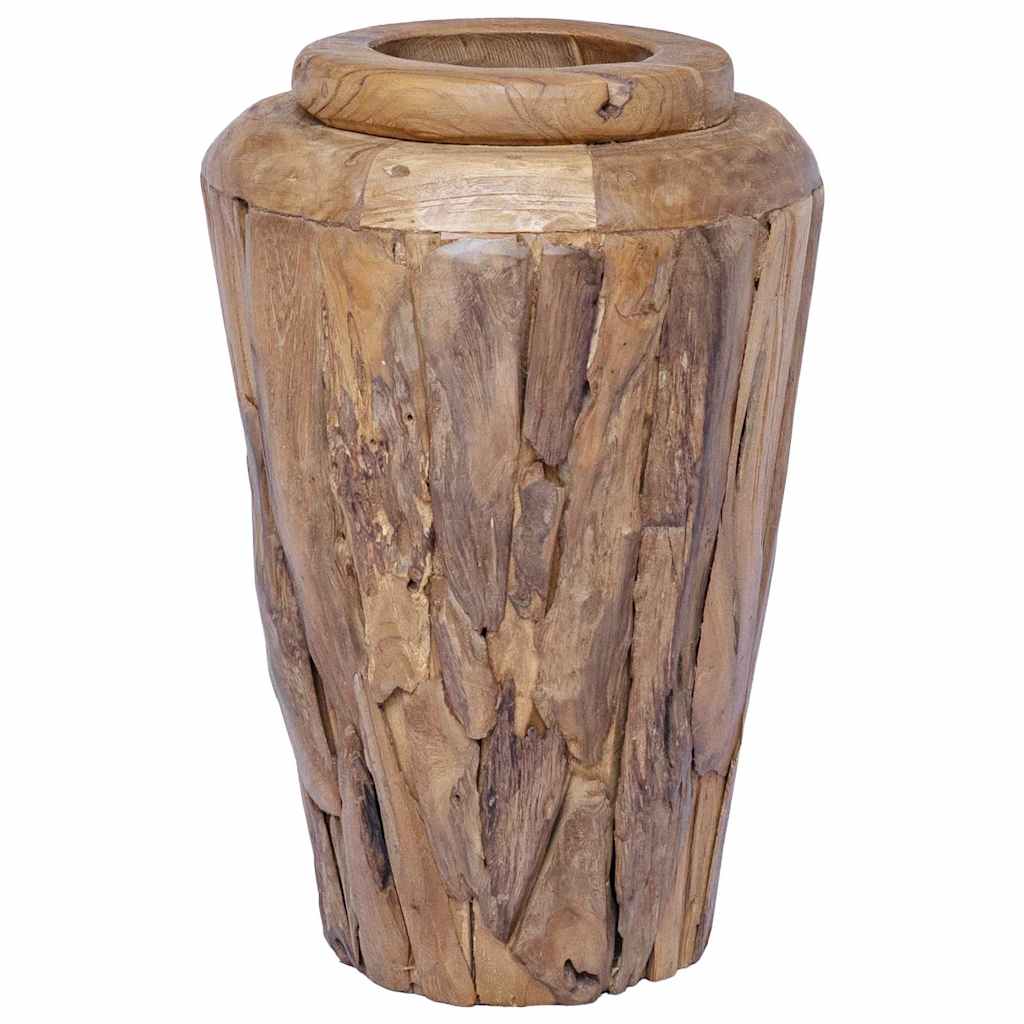 285211 vidaXL Decoration Vase 40x60 cm Solid Teak Wood