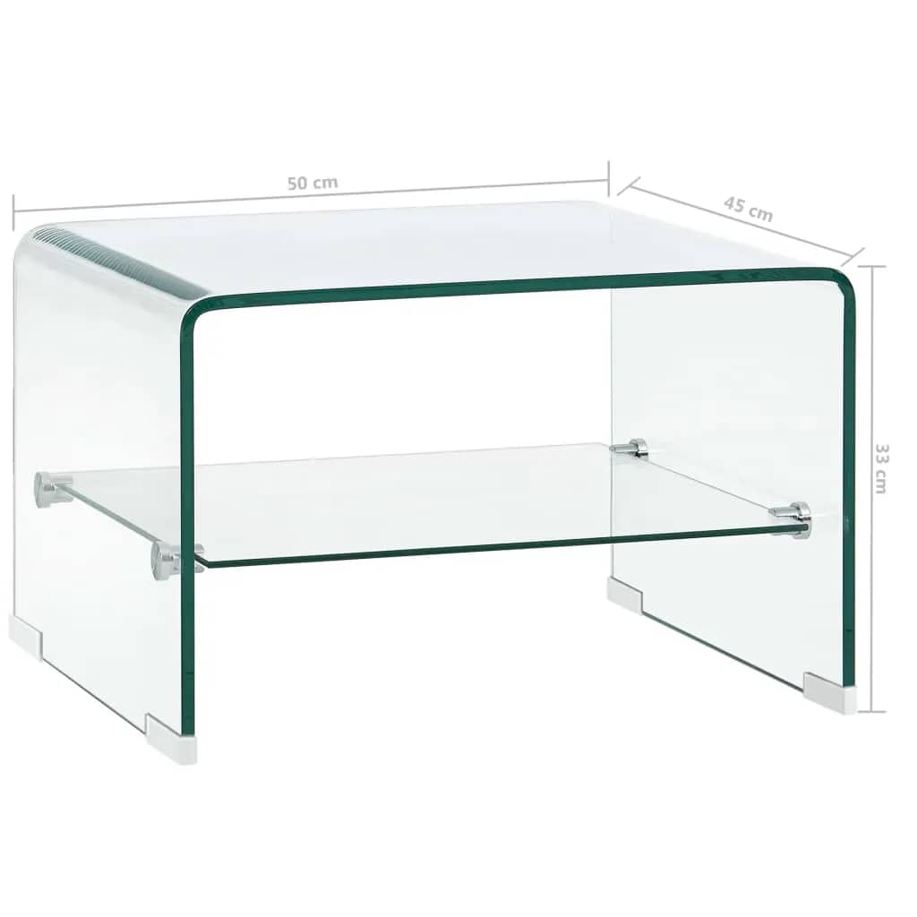 Coffee Table | Clear | Tempered safety glass | Compact | Coffee Table