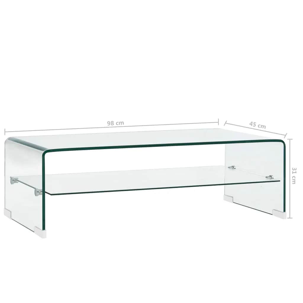 Coffee Table | Clear | Tempered safety glass | Glass surface