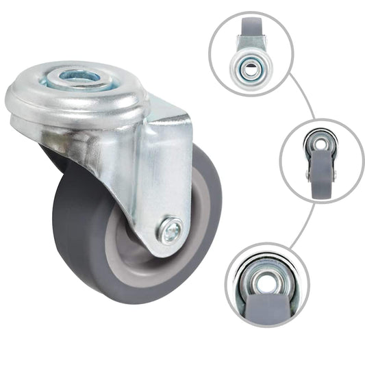 24 pcs Bolt Hole Swivel Casters 50 mm