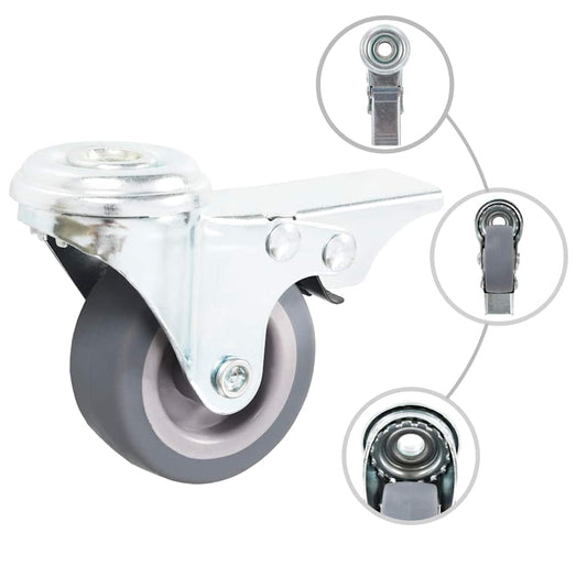 32 pcs Bolt Hole Swivel Casters 50 mm