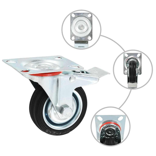 24 pcs Swivel Casters 75 mm