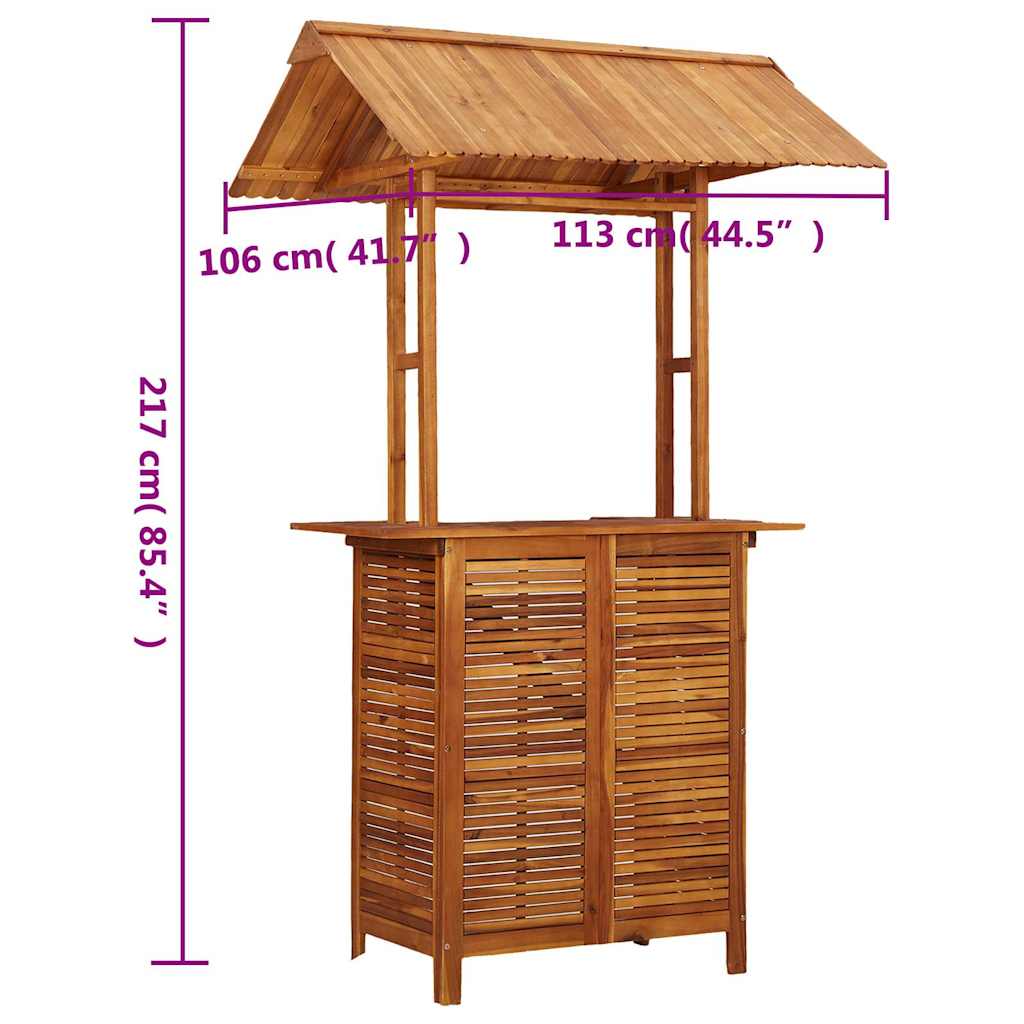 Bar Table | Natural wood | Solid acacia wood | High Table | Durable