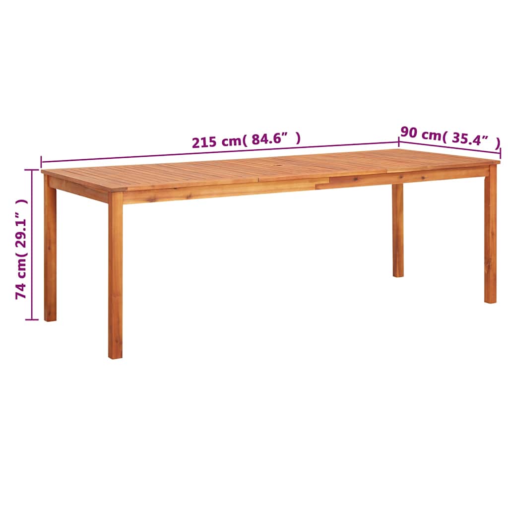 Dining Table | Natural | Solid Acacia wood | Large | Durable