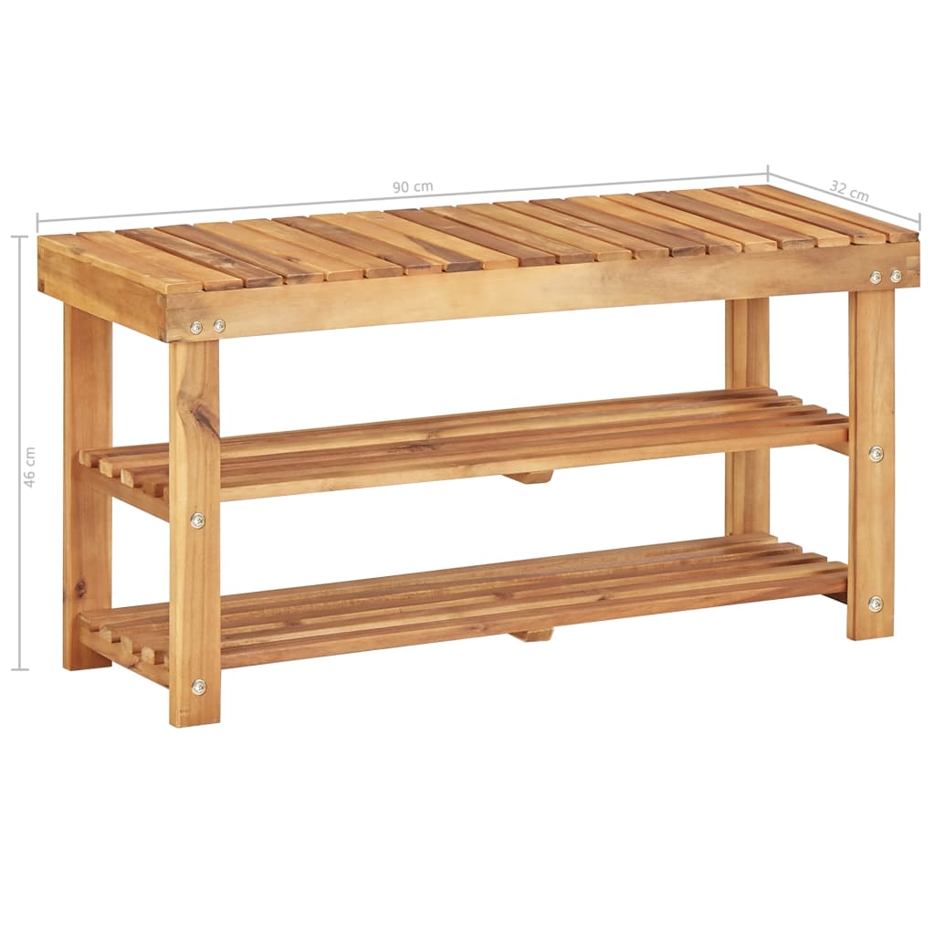 Shoe Rack | Natural wood | Solid Acacia Wood | Medium | Shoe Rack