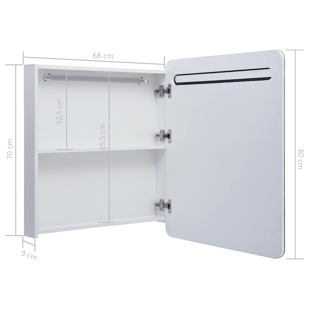 Bathroom Cabinet | White and silver