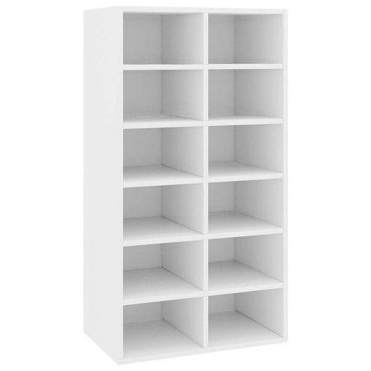 Shoe Rack | White | Engineered wood | Approx. 54x34x100.5 cm | Shoe Rack