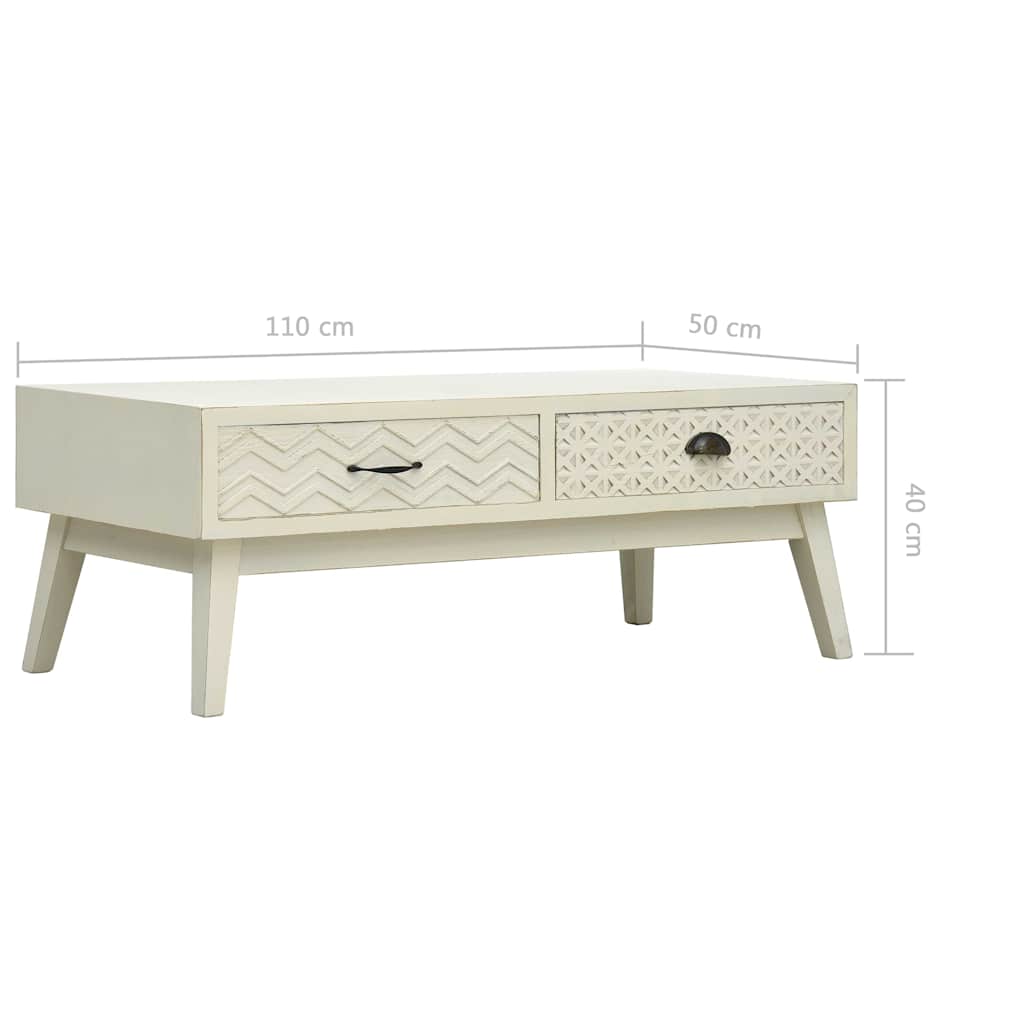 Coffee Table | Grey | MDF, fir veneer, pine wood | 110 x 50 x 40 cm