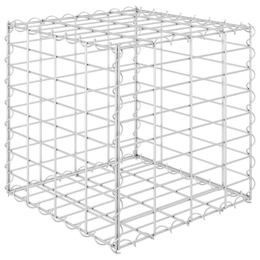 Gabion Raised Bed | Silver | Steel Wire | 40x40x40 cm | Durable