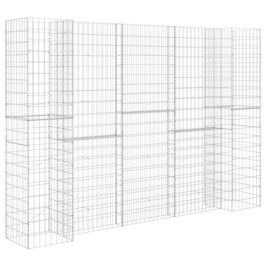 Gabion Planter | Silver | Steel wire | Large | Durable | Gabion Planter
