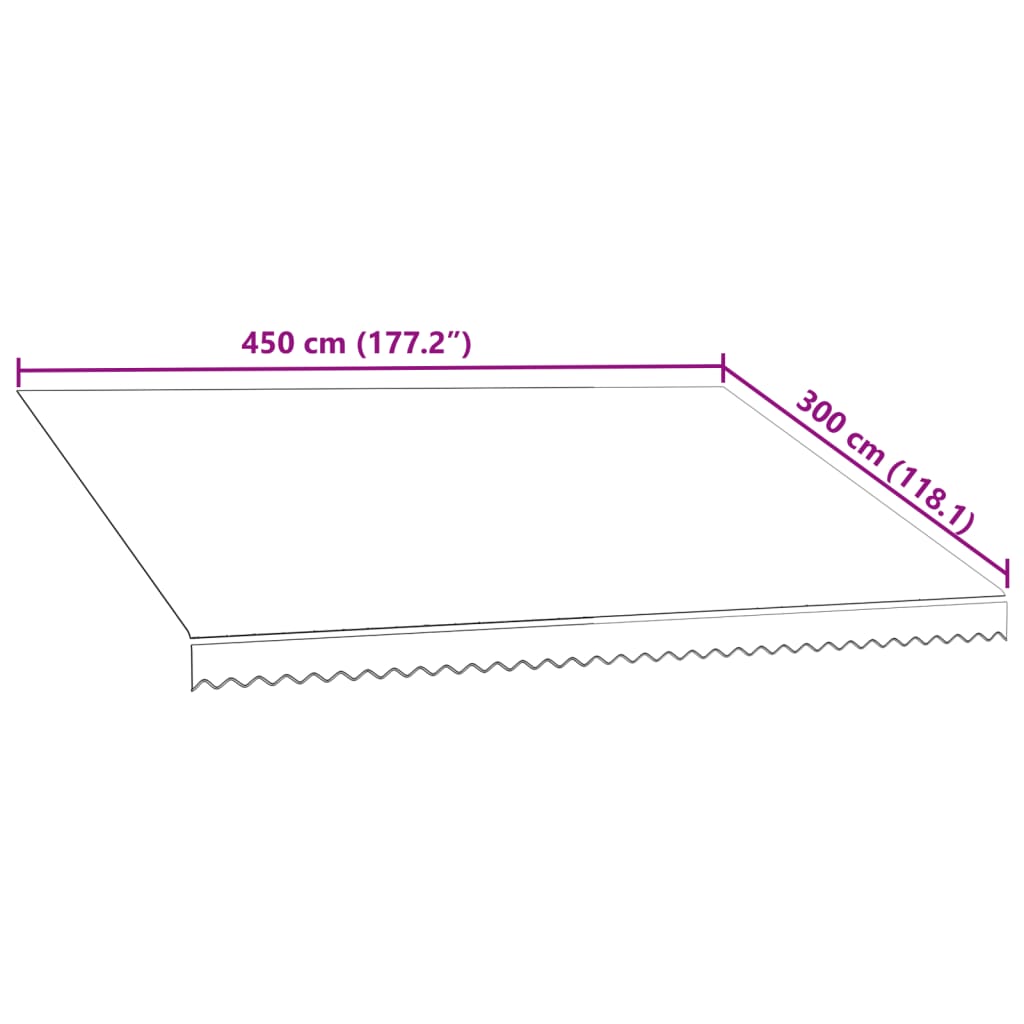 Awning Top Sunshade Canvas Orange and Brown 4.5x3 m