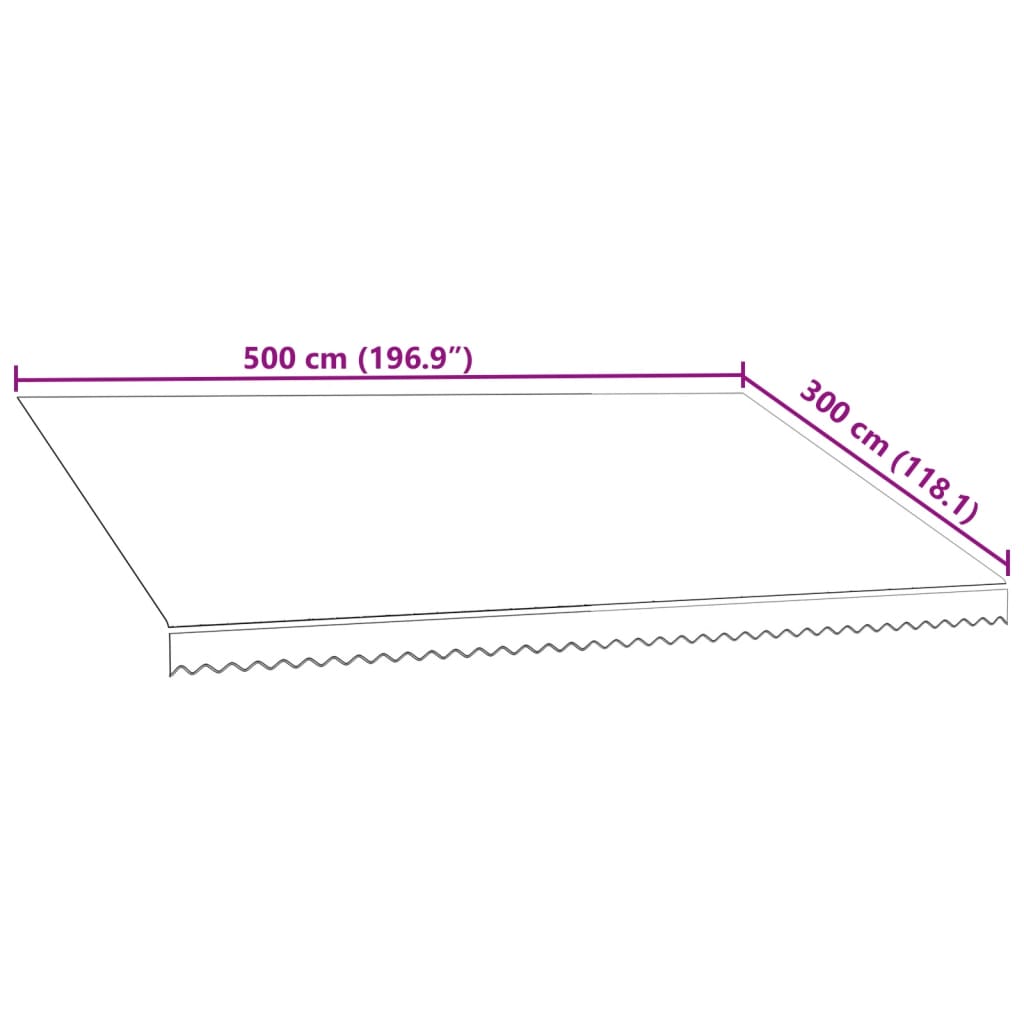 Awning Top Sunshade Canvas Orange and Brown 5x3 m