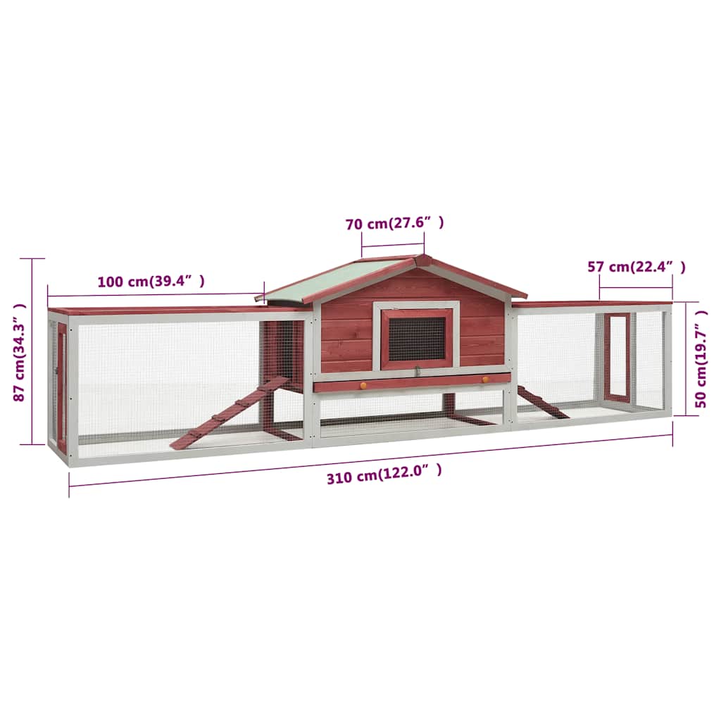 Rabbit Hutch | Red and white