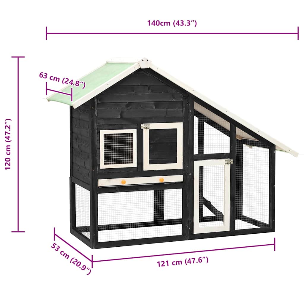 Rabbit Hutch | Grey and White
