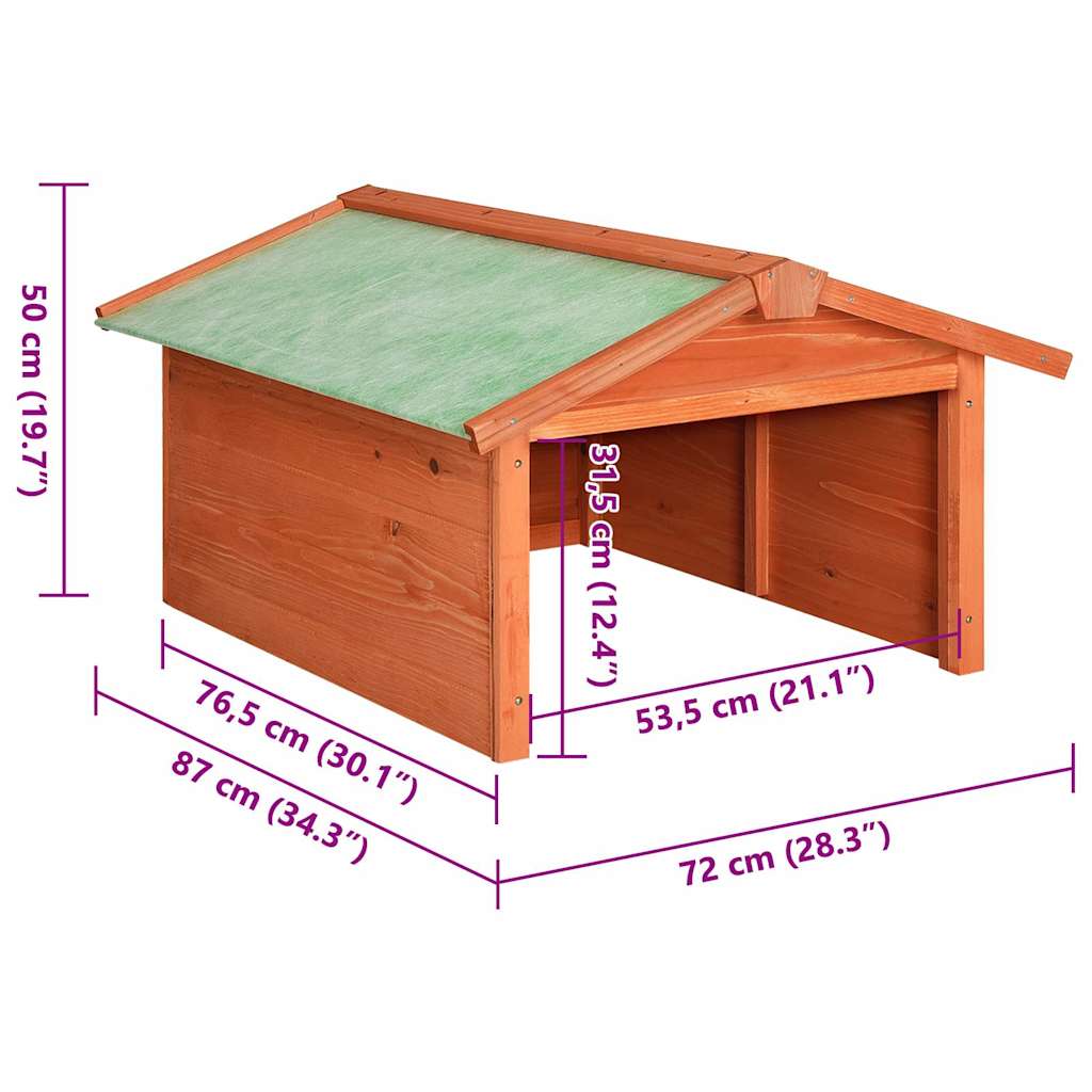 Lawn Mower Garage | Brown, Green | Solid Firwood, Plywood | Medium