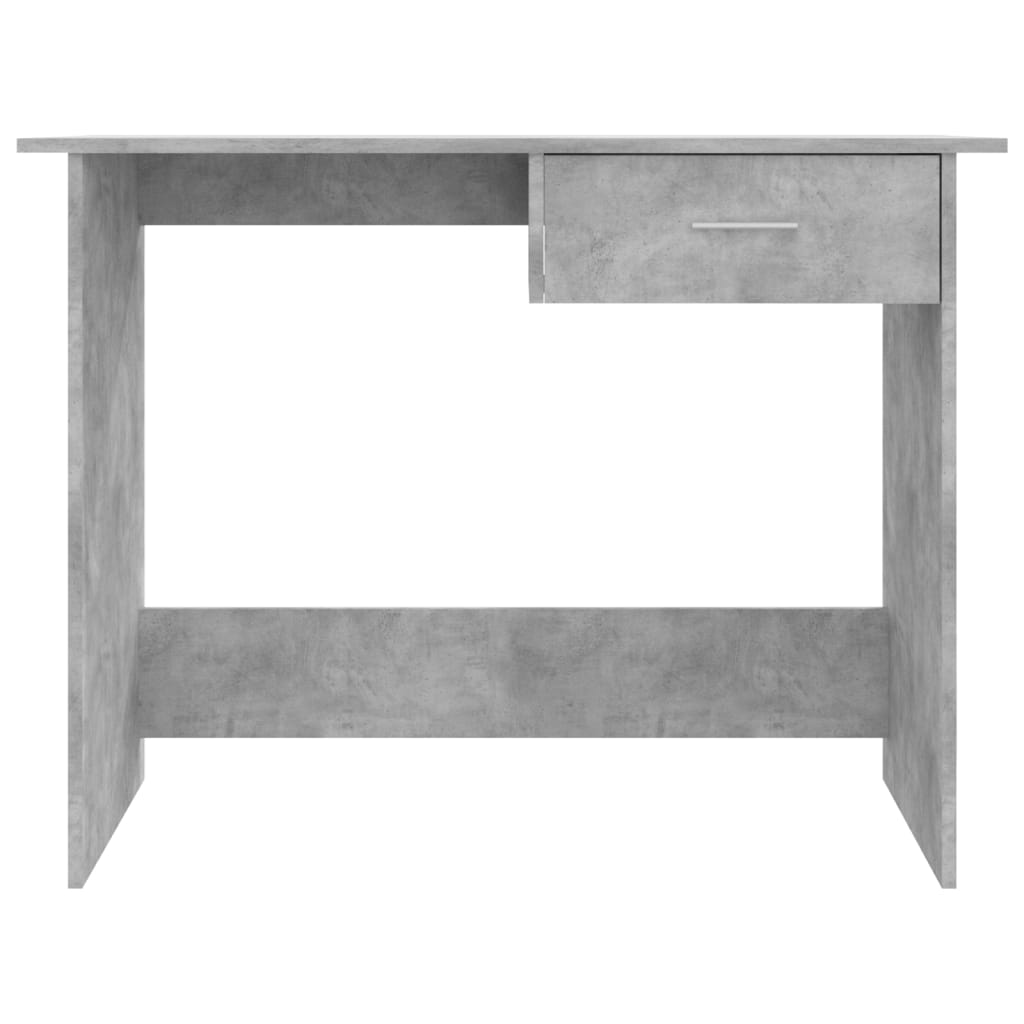 Desk Concrete Grey 100x50x76 cm Engineered Wood
